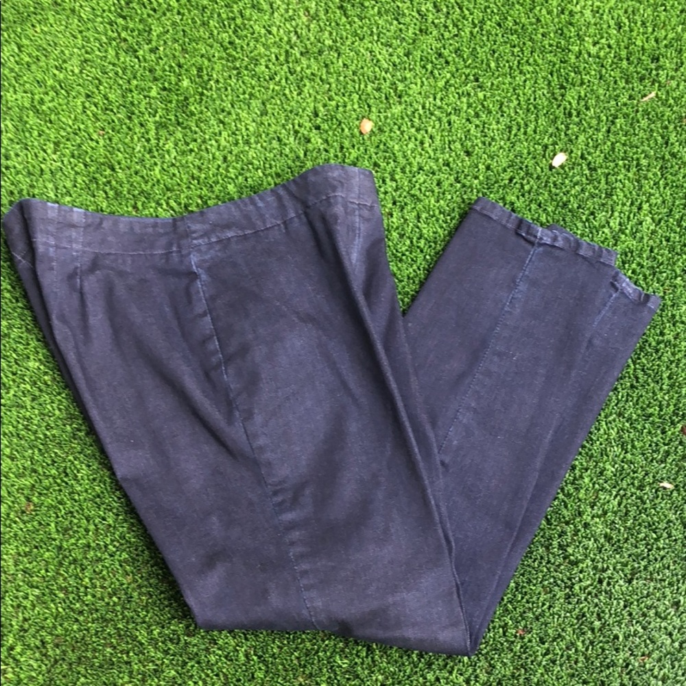 Talbots slim ankle side zip denim pant